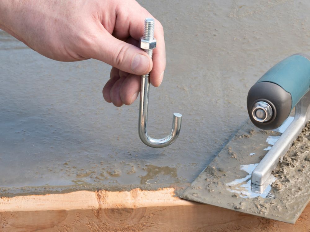 National Hardware Zinc Plated J Bolt, 3/8-In x 5-In