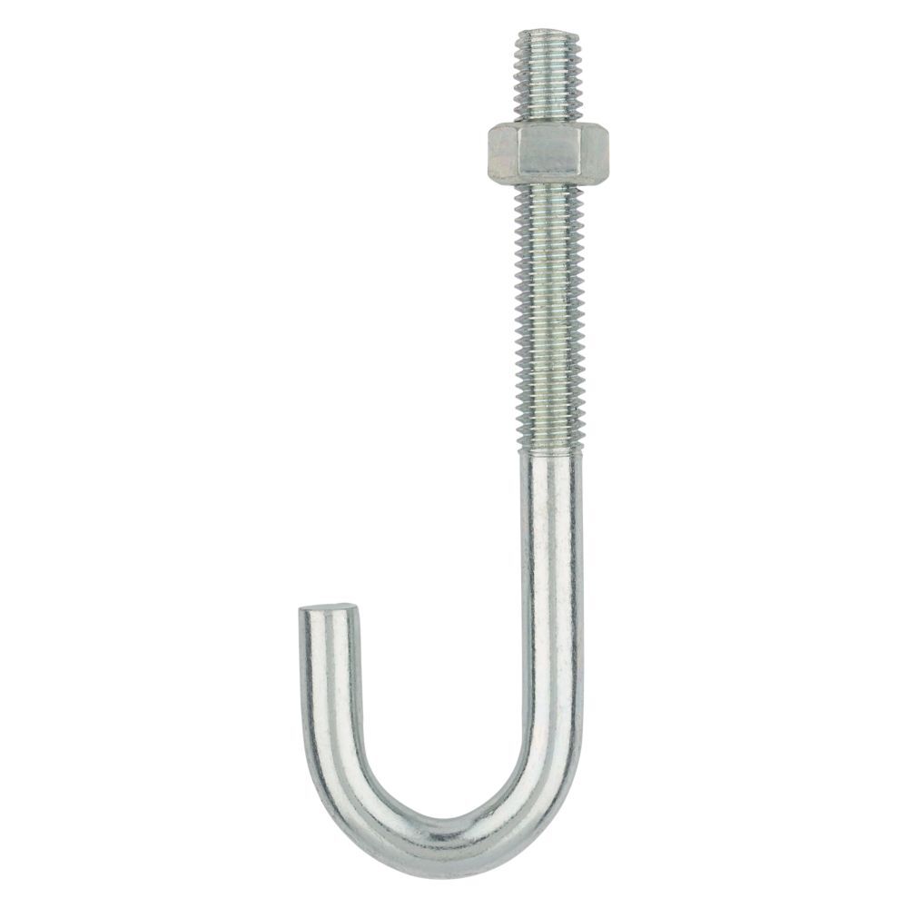 National Hardware Zinc Plated J Bolt, 3/8-In x 5-In