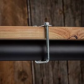 National Hardware Zinc Plated Square U-Bolt, #665 3/8-In X 3 5/8-In X 5-In