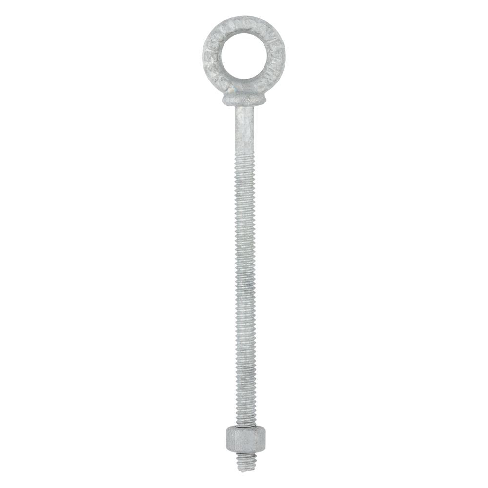 National Hardware Galvanized Eye Bolt Forged, 1/4-In x 4-In