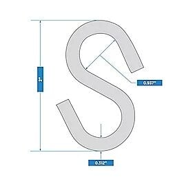 National Hardware Zinc Plated Open S-Hook, 3-In