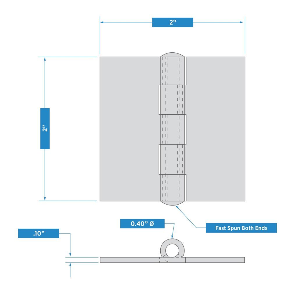 National Hardware Plain Steel Door Hinge, 2-In