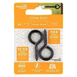 National Hardware Storm Shine Screw Eye, #8, 1 5/8-In