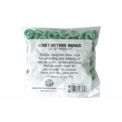 Agri-Fab Castrating Bands Green - 100 Count