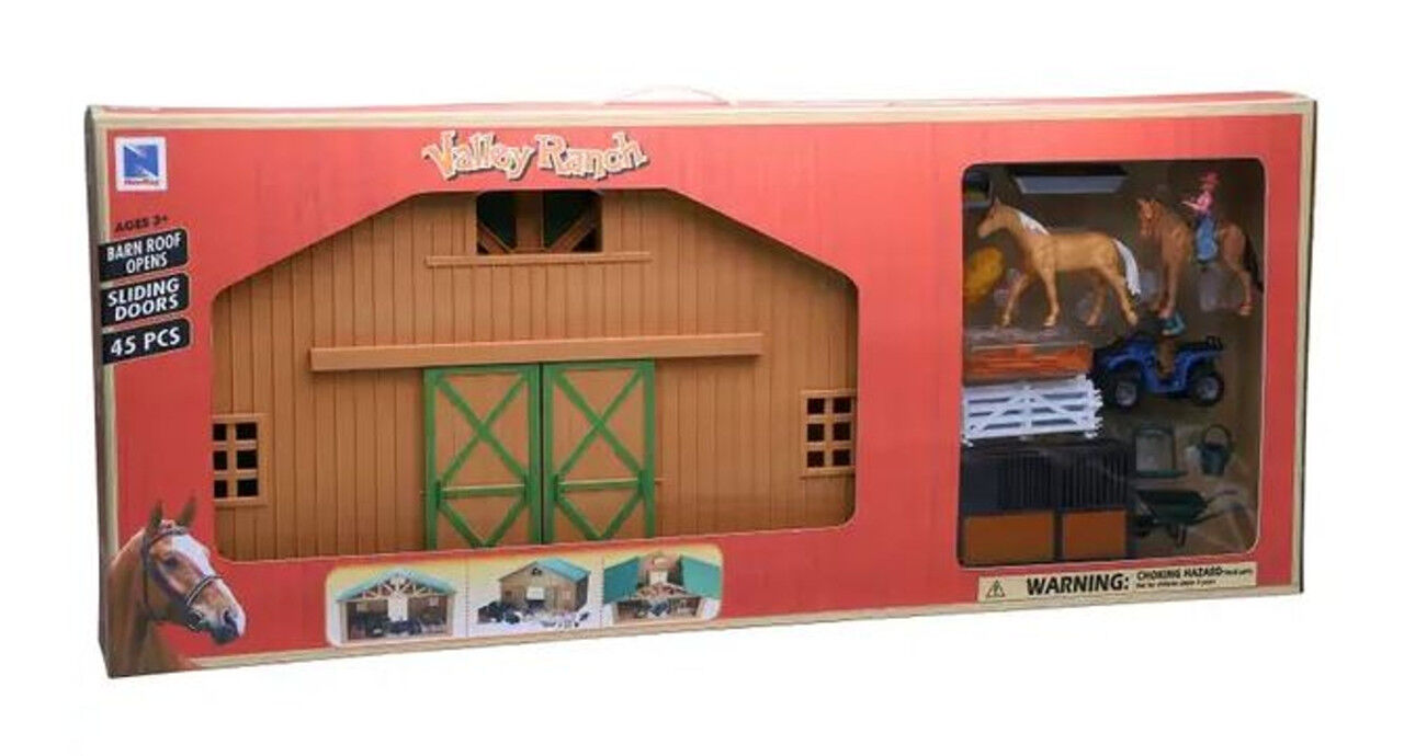 New Ray House Farm And Stable Playset