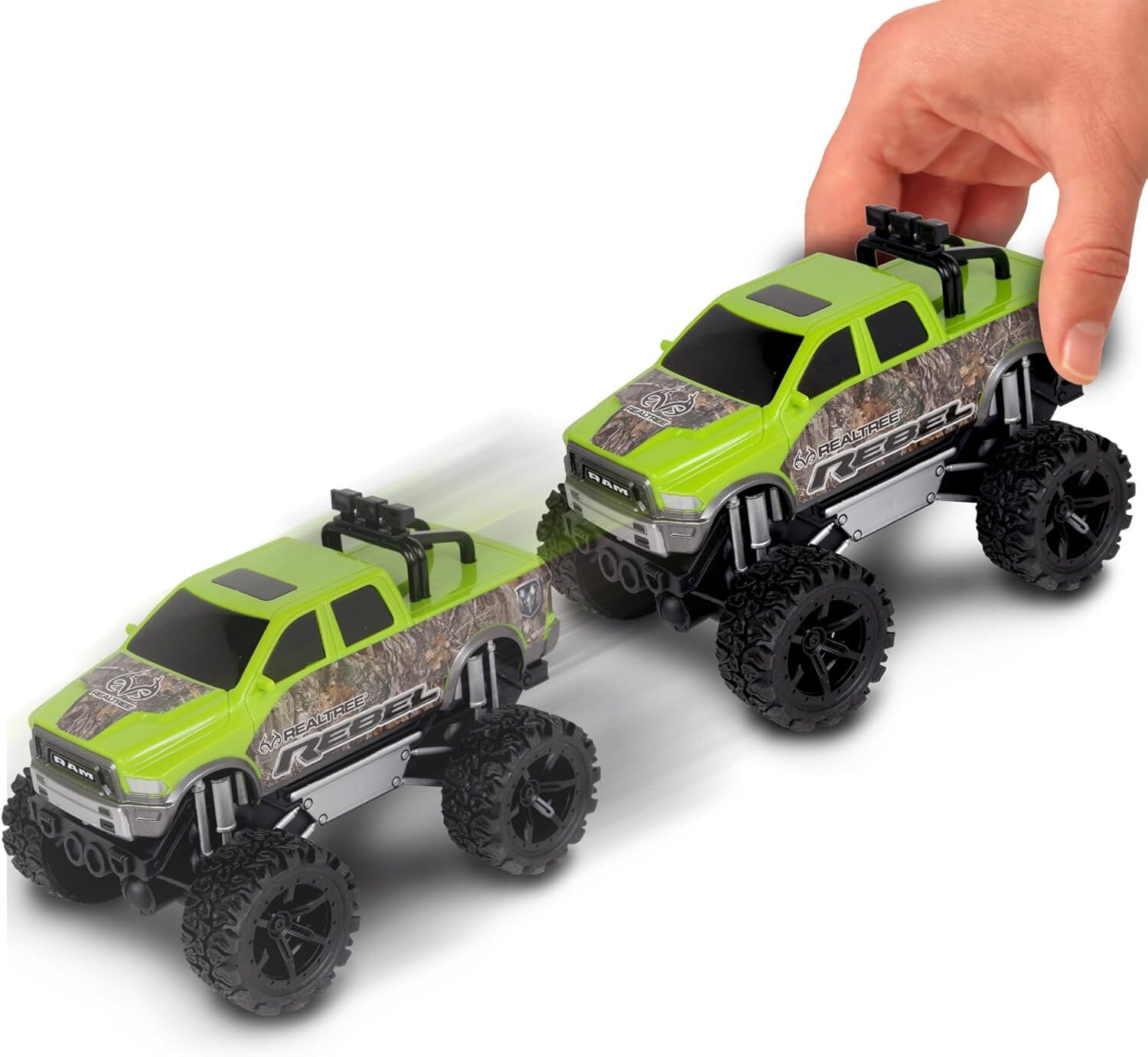 NKOK RealTree Friction Push 'N Go Toy Truck Assortment, 2-Pk