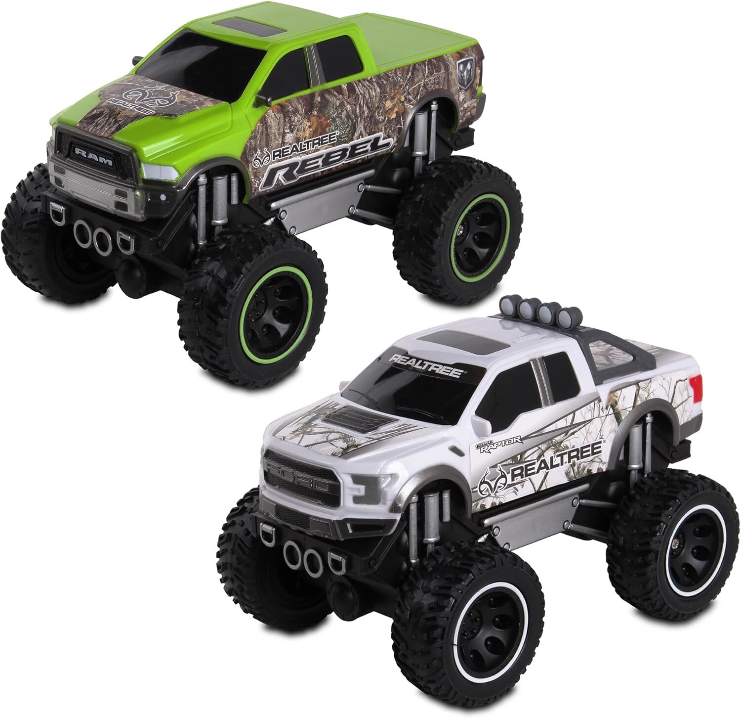 NKOK RealTree Friction Push 'N Go Toy Truck Assortment, 2-Pk