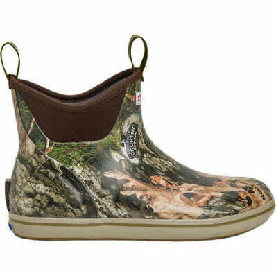 XTRATUF Men's 6-In Waterproof Ankle Deck Boot in Mossy Oak Country DNA