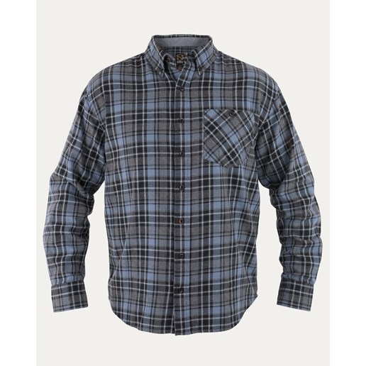Men’s Flannel Shirt in Faded Blue Plaid