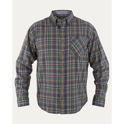 Men’s Flannel Shirt in Evergreen Multi Plaid