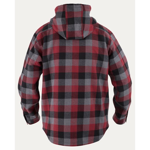 Men's Shirt Jacket in Barn Red Plaid