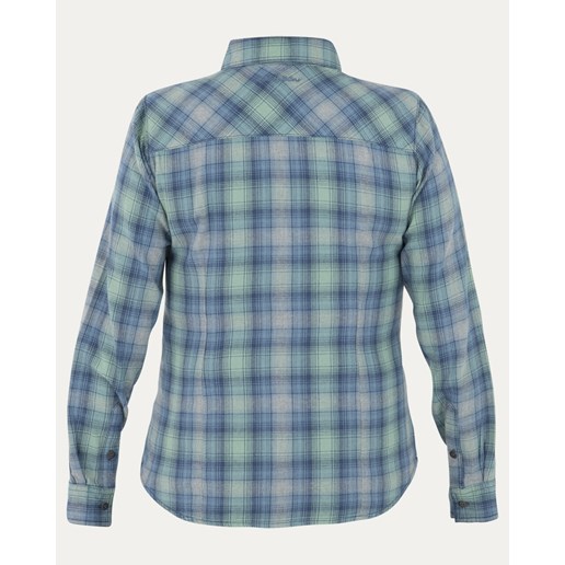 Women’s Flannel Shirt in Blue / Pistachio Ombre