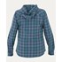 Women’s Hooded Flannel Shirt in Navy Ombre