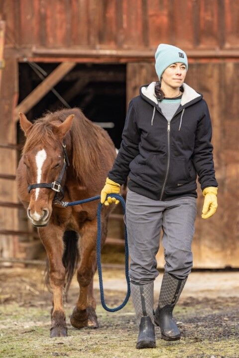 Noble Outfitters Women's Cowhide Leather Work Glove in Honey Gold