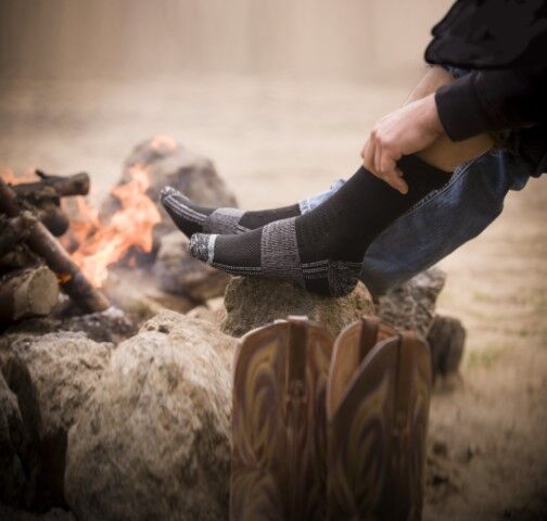 Noble Outfitters Men's The Best Dang Boot Sock Crew 2-Pk in Black