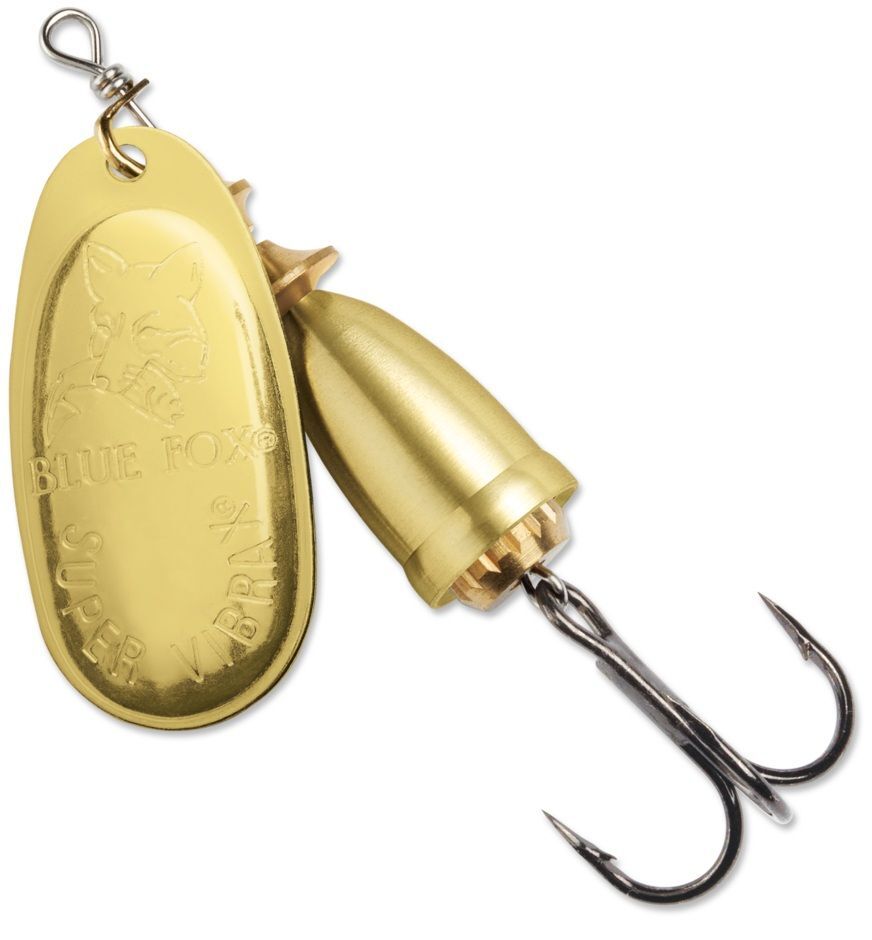Blue Fox Classic Vibrax Gold/Gold Spinner, #6, 5/8-Oz