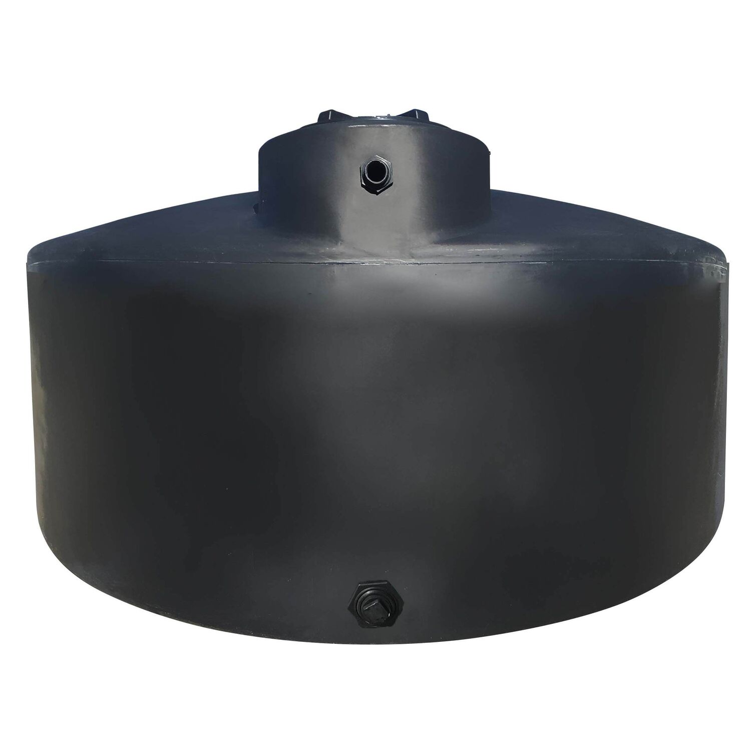 Norwesco Black Plastic Vertical Water Storage Tank, 1550-Gal