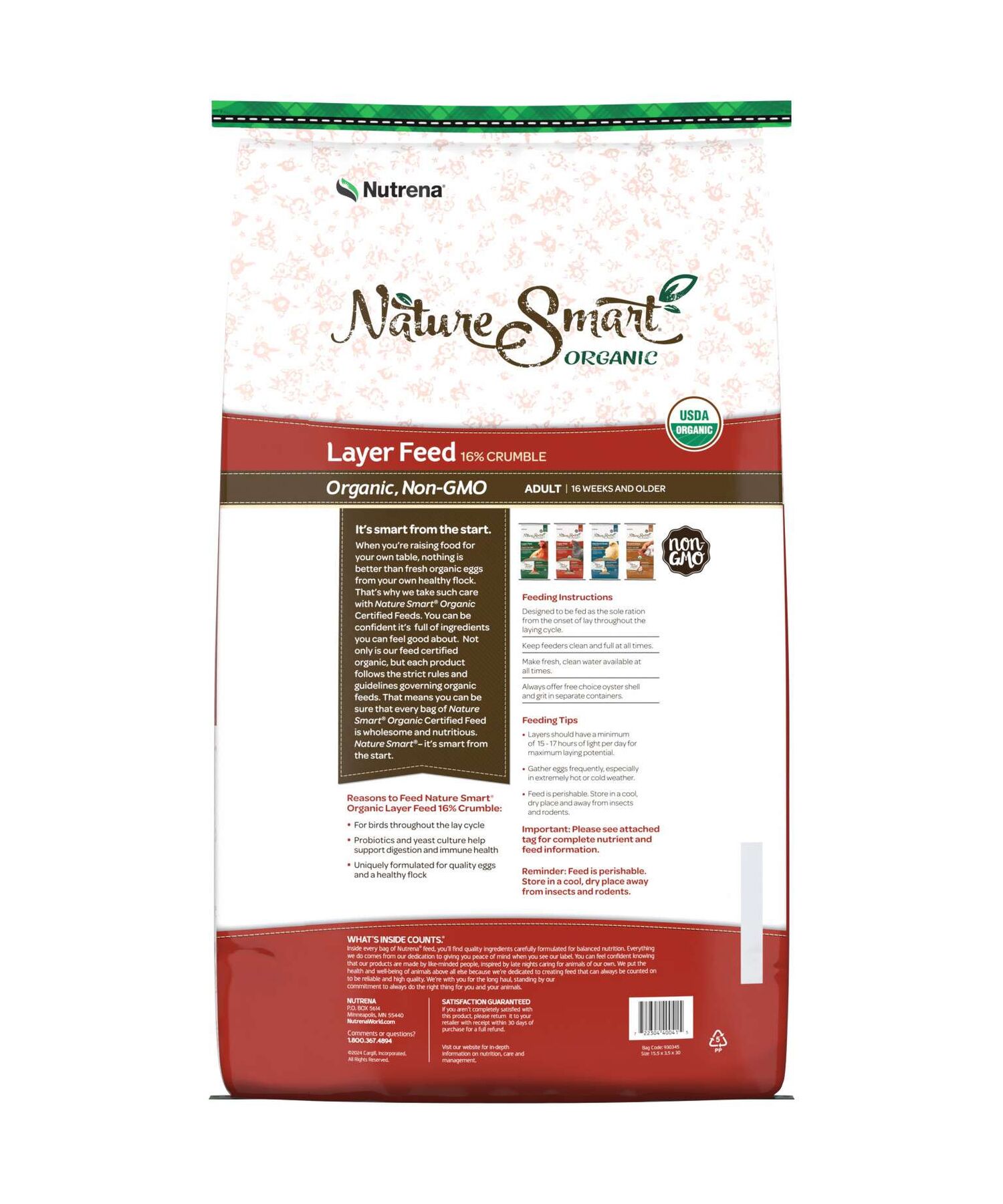 Nutrena Nature Smart Organic Layer Crumble Feed, 35-Lb