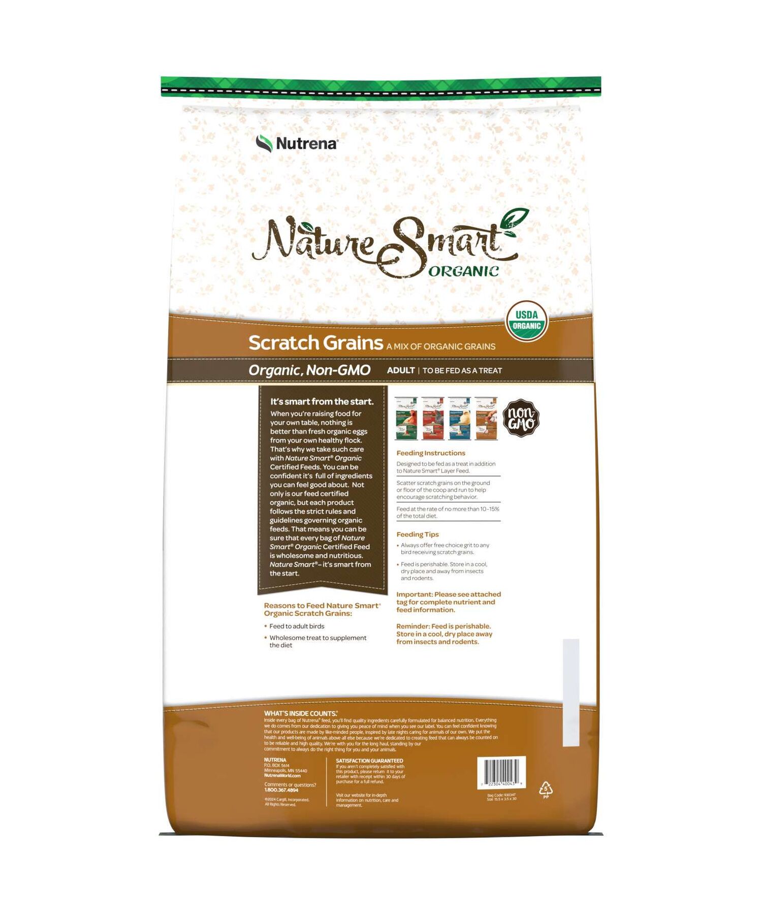 Nutrena Nature Smart Organic Scratch Grains, 35-Lb