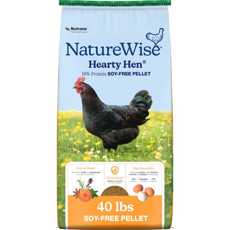 Nutrena NatureWise Hearty Hen 18% Protein Soy-Free Pellet, 40-Lb