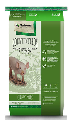 Nutrena Country Feeds Grower/Finisher Pig Feed, 50-Lb