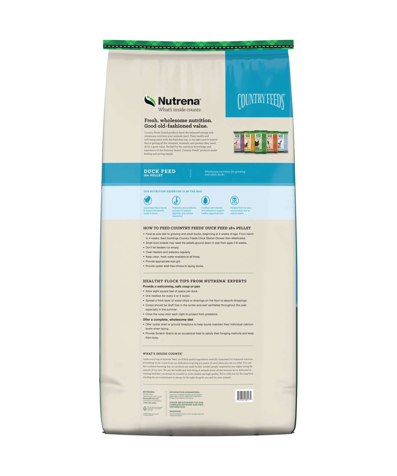Nutrena Country Feeds Duck Feed 18% Pellet, 50-Lb