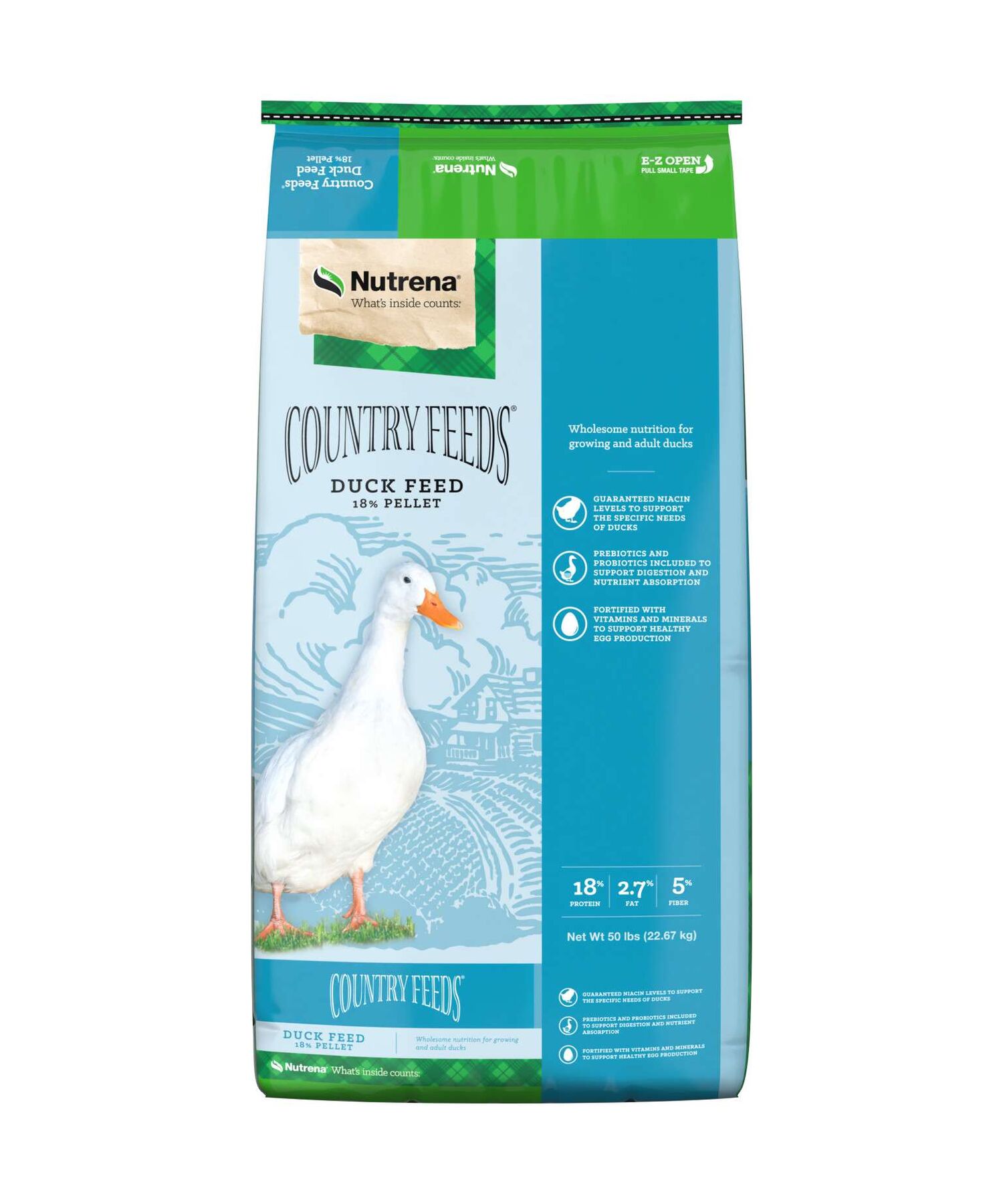 Nutrena Country Feeds Duck Feed 18% Pellet, 50-Lb