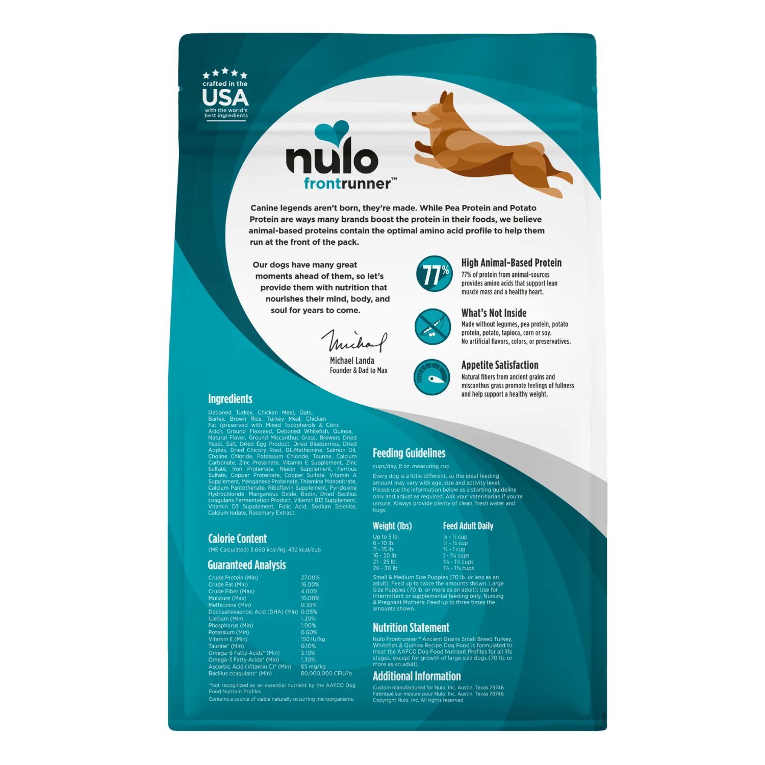 Nulo Frontrunner High-Protein Small Breeds Turkey, Whitefish & Quinoa Recipe Dog Food, 11-Lb