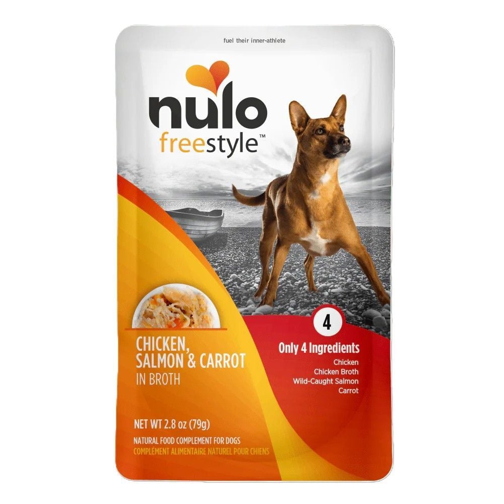 Nulo FreeStyle Chicken, Salmon & Carrot In Broth Recipe Dog Food, 2.8-Oz