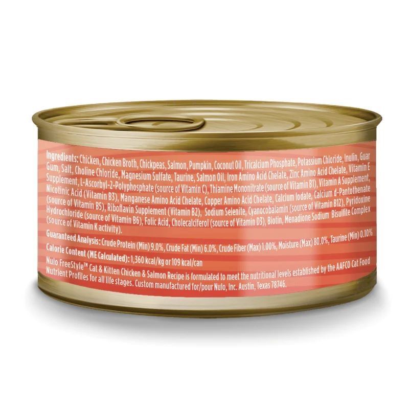 Nulo FreeStyle Chicken & Salmon In Broth Recipe Cat & Kitten Food, 2.8-Oz
