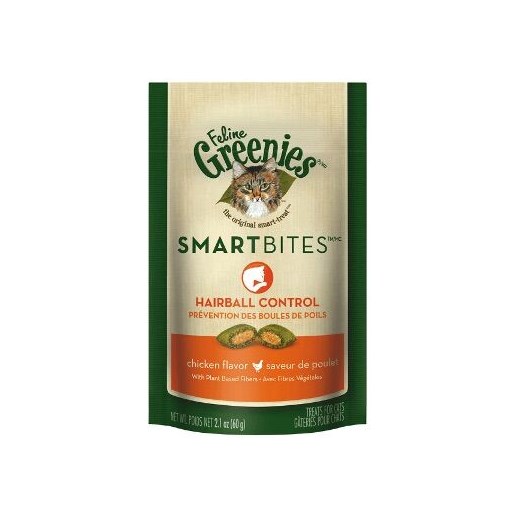 Feline Greenies™ Smartbites™ Hairball Control Treat, Chicken Flavor, 2.1-Oz