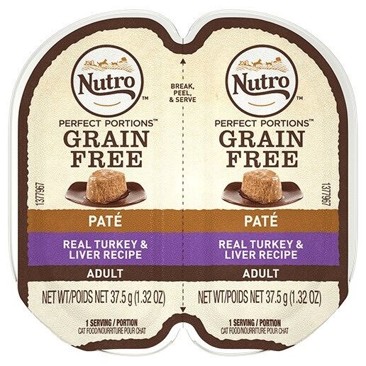 Nutro Grain Free Turkey & Liver Flavor Wet Cat Food, 2.6-Oz