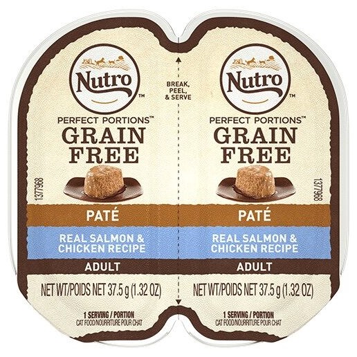 Nutro Grain Free Pate Salmon & Chicken Wet Cat Food, 2.6-Oz