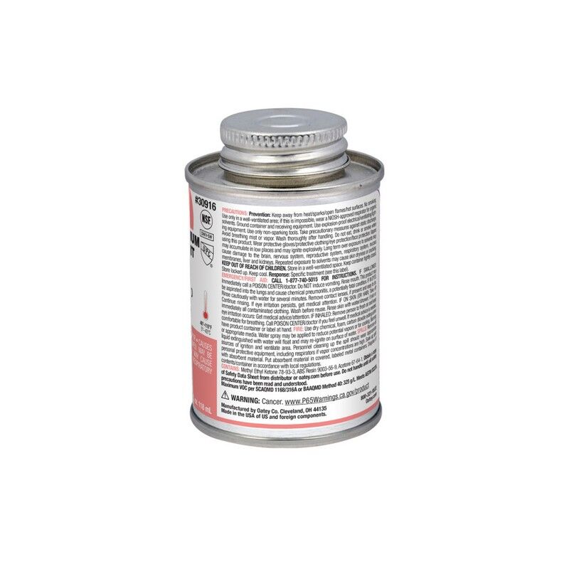 Oatey Extra Special Medium Black ABS Cement, 4-Oz