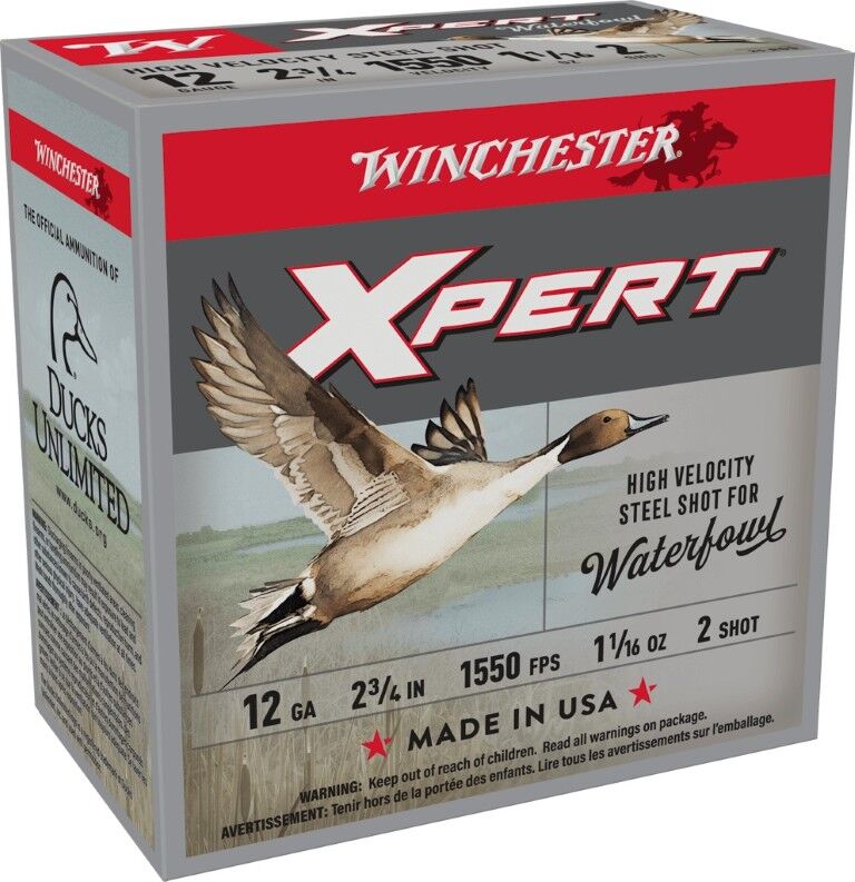 Winchester Xpert Waterfowl 12 Gauge 2 3/4" #2 Shot, 1 1/16-Oz, 25-Rd