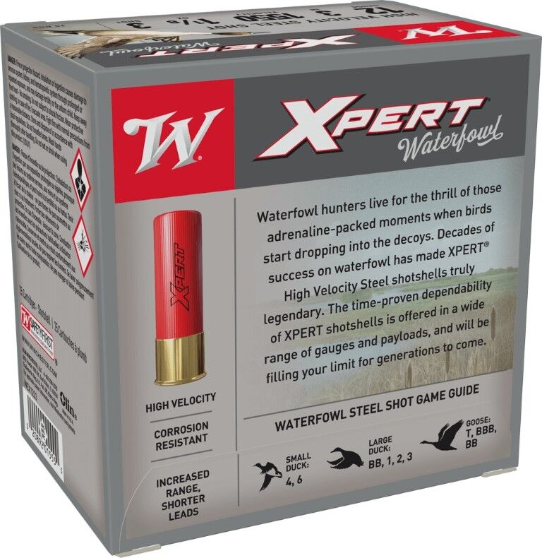 Winchester Xpert Waterfowl 12 Gauge 3" #3 Shot, 1 1/8-Oz, 25-Rd