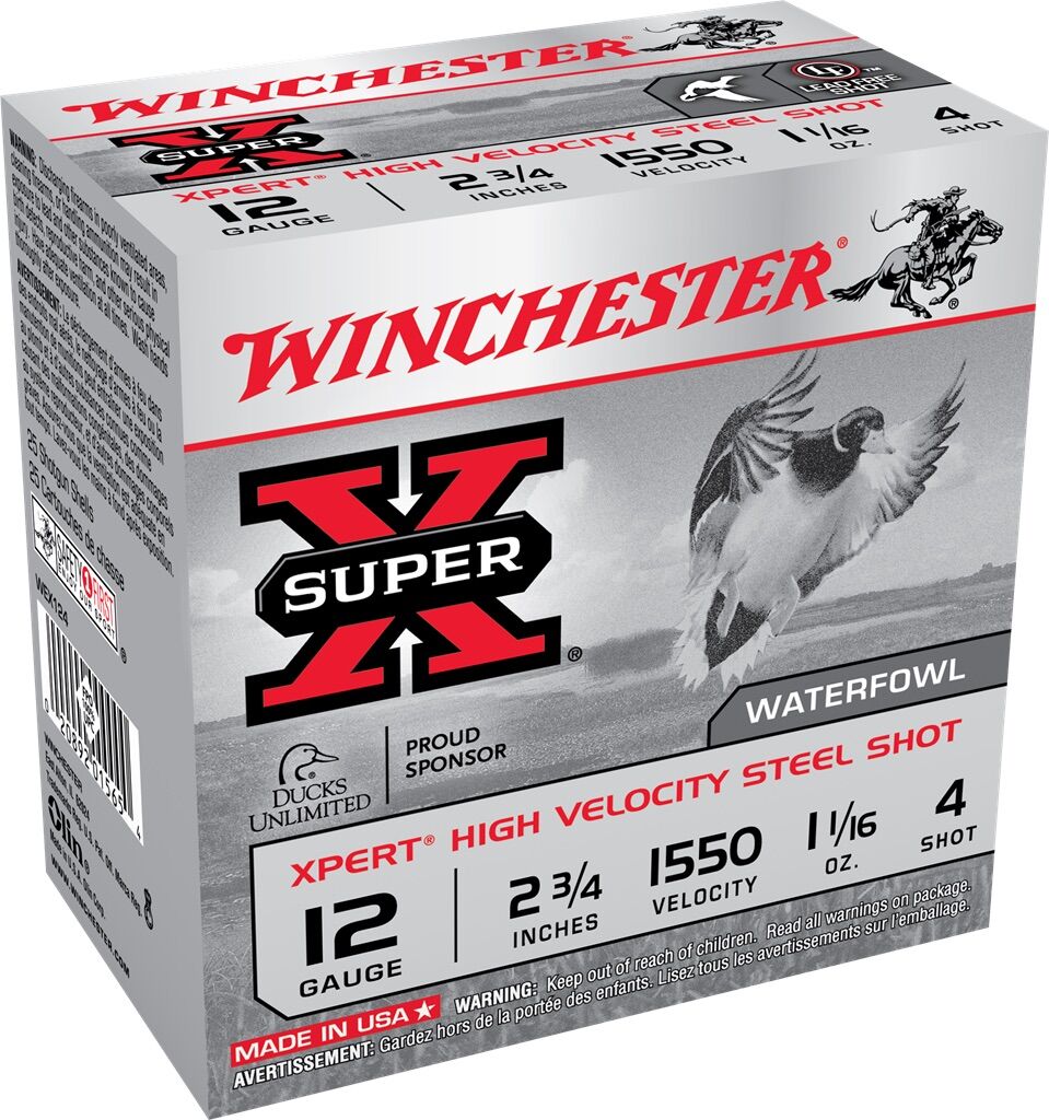 12 Gauge 2.75" Super-X 4 Shot Waterfowl Shells