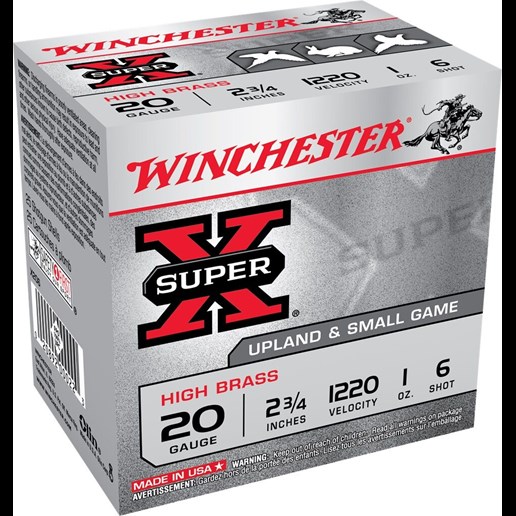 20 Gauge 2.75 Super-X 6 Shot Upland and Small Game Shells