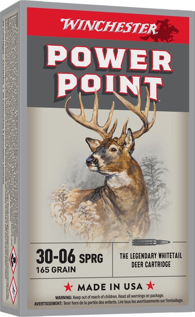 Winchester Power-Point .30-06 Springfield, 165 Grain Rifle Ammo, 20-Rd