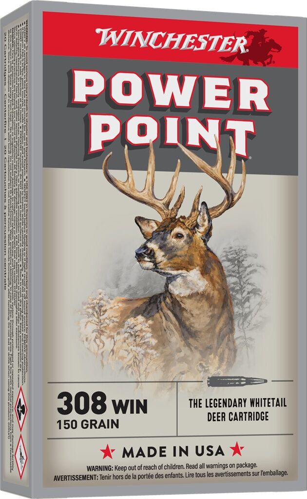 Winchester Power-Point .308 Win, 150 Grain Rifle Ammo, 20-Rd