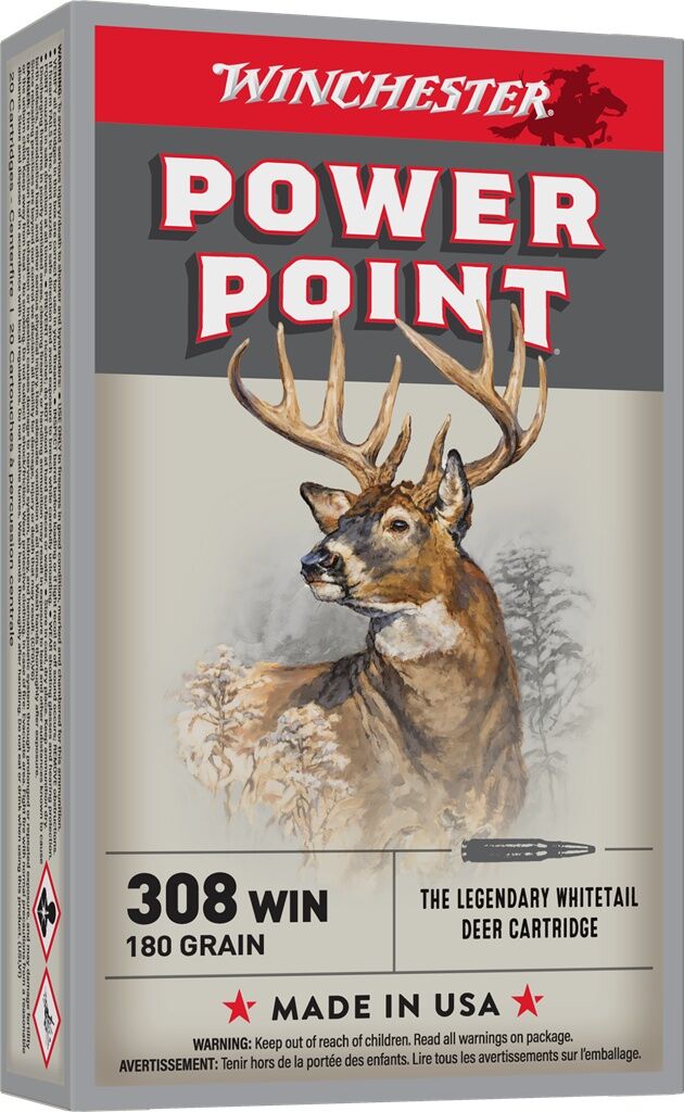 Winchester Power-Point .308 Win, 180 Grain Rifle Ammo, 20-Rd