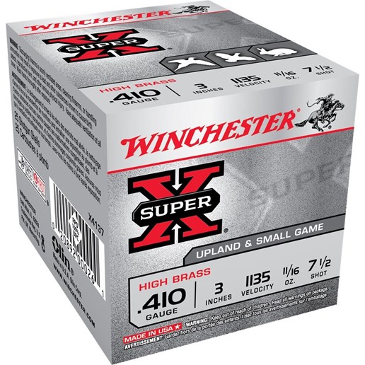 410 Gauge 3" Super-X 7.5 Shot Upland and Small Game Shells
