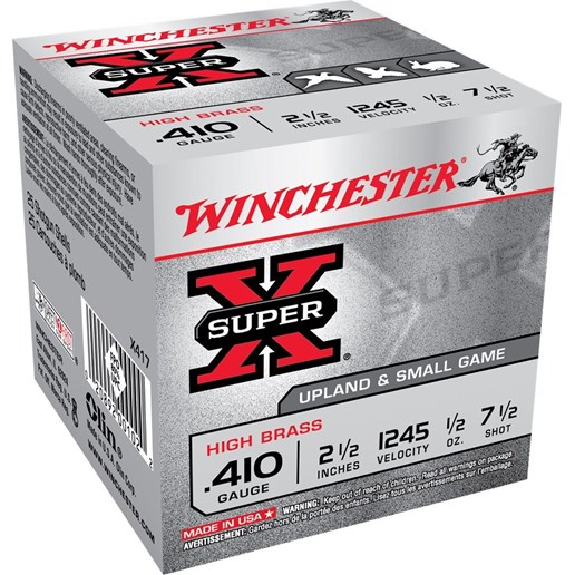 410 Gauge 2.5" Super-X 7.5 Shot upland and Small Game Shells