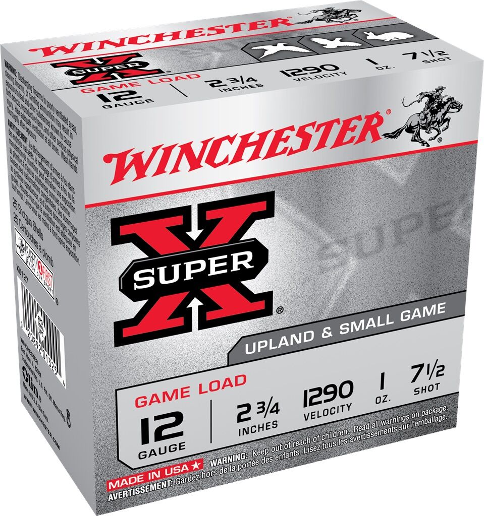 12 Gauge 2.75" Super-X 7.5 Shot Upland and Small Game Shells