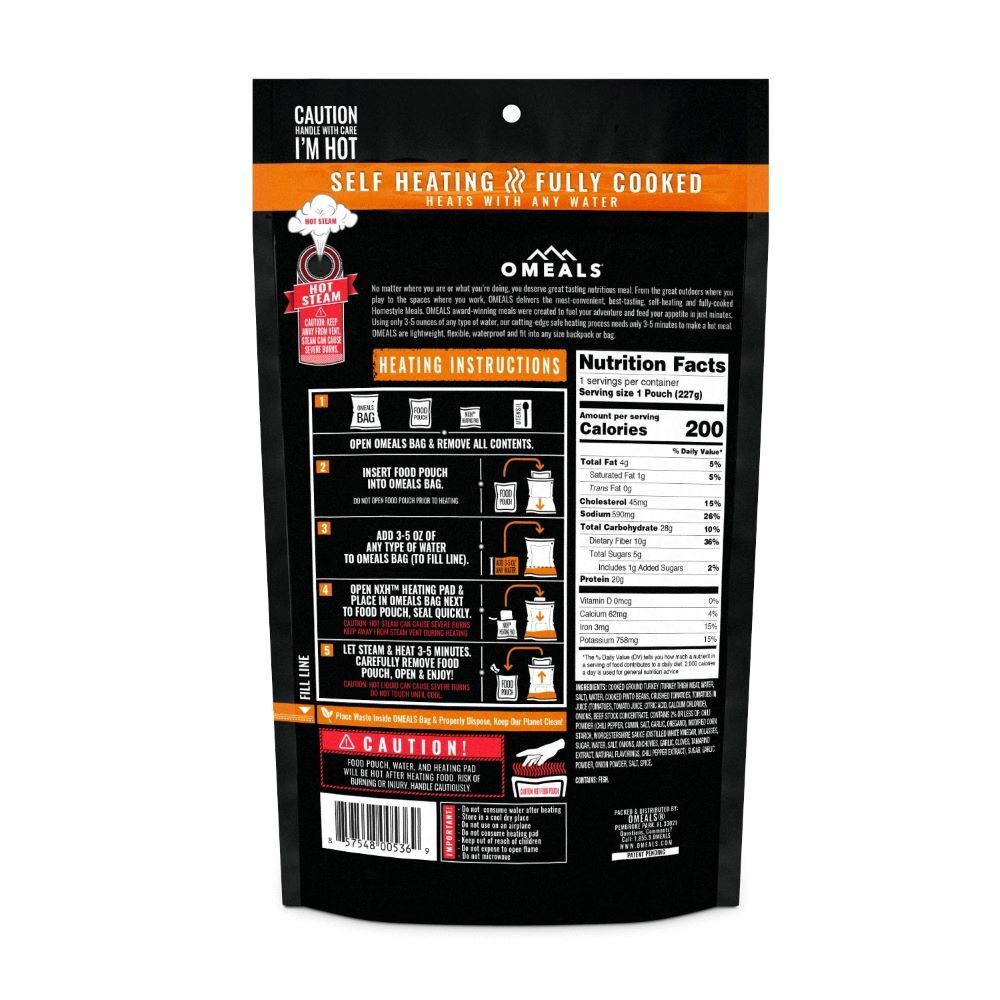 Omeals Turkey Chili Freeze Dried Meal