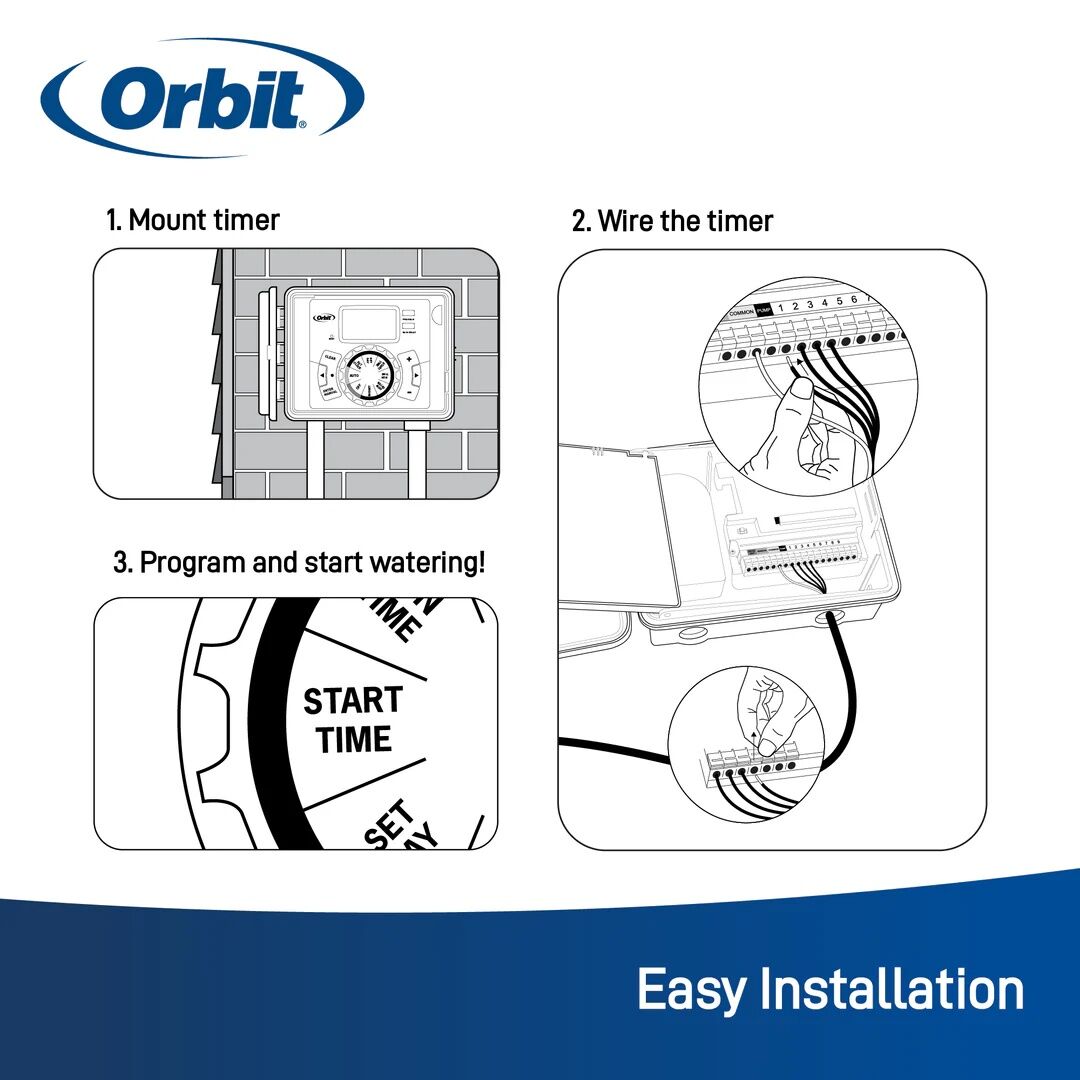 Orbit Easy-Set Logic 6-Station Indoor/Outdoor Sprinkler Timer/Controller