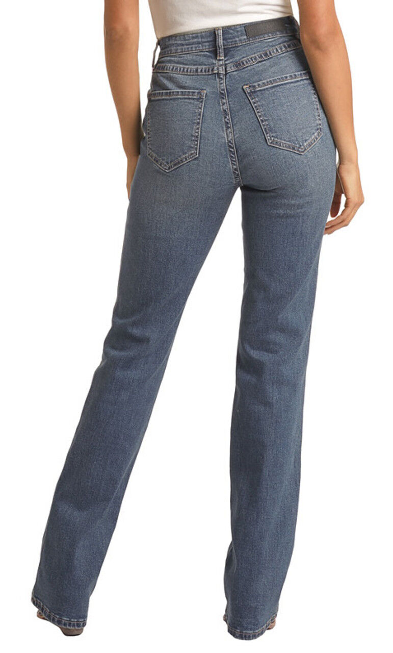 Panhandle Slim Women's High Rise Extra Stretch Button Fly Bootcut Jeans