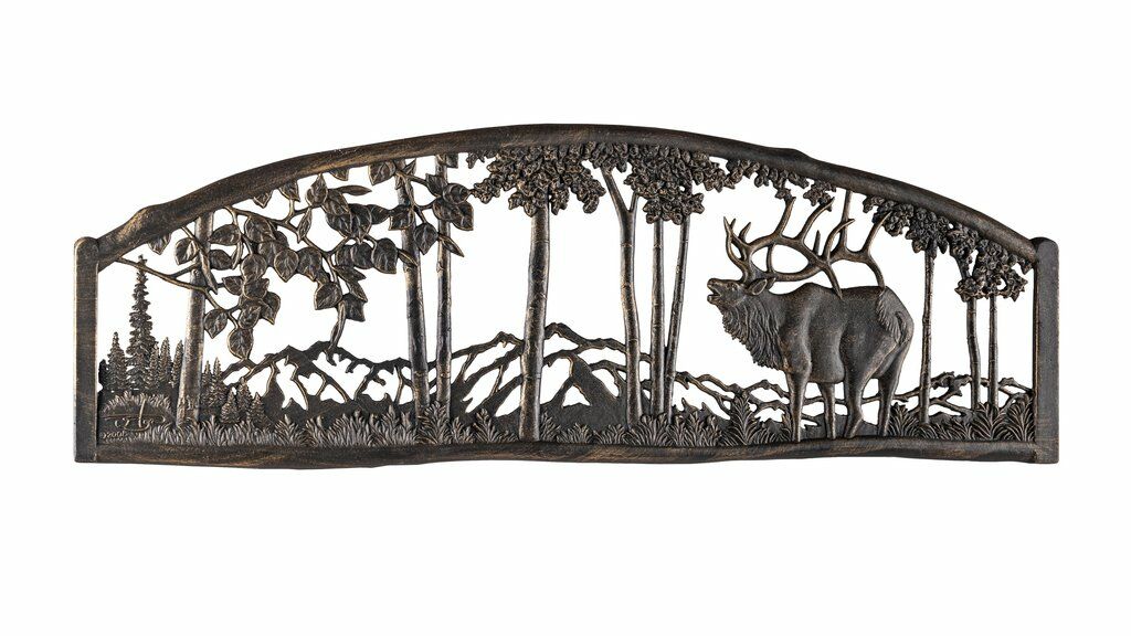 Cast Iron Elk Themed Bench