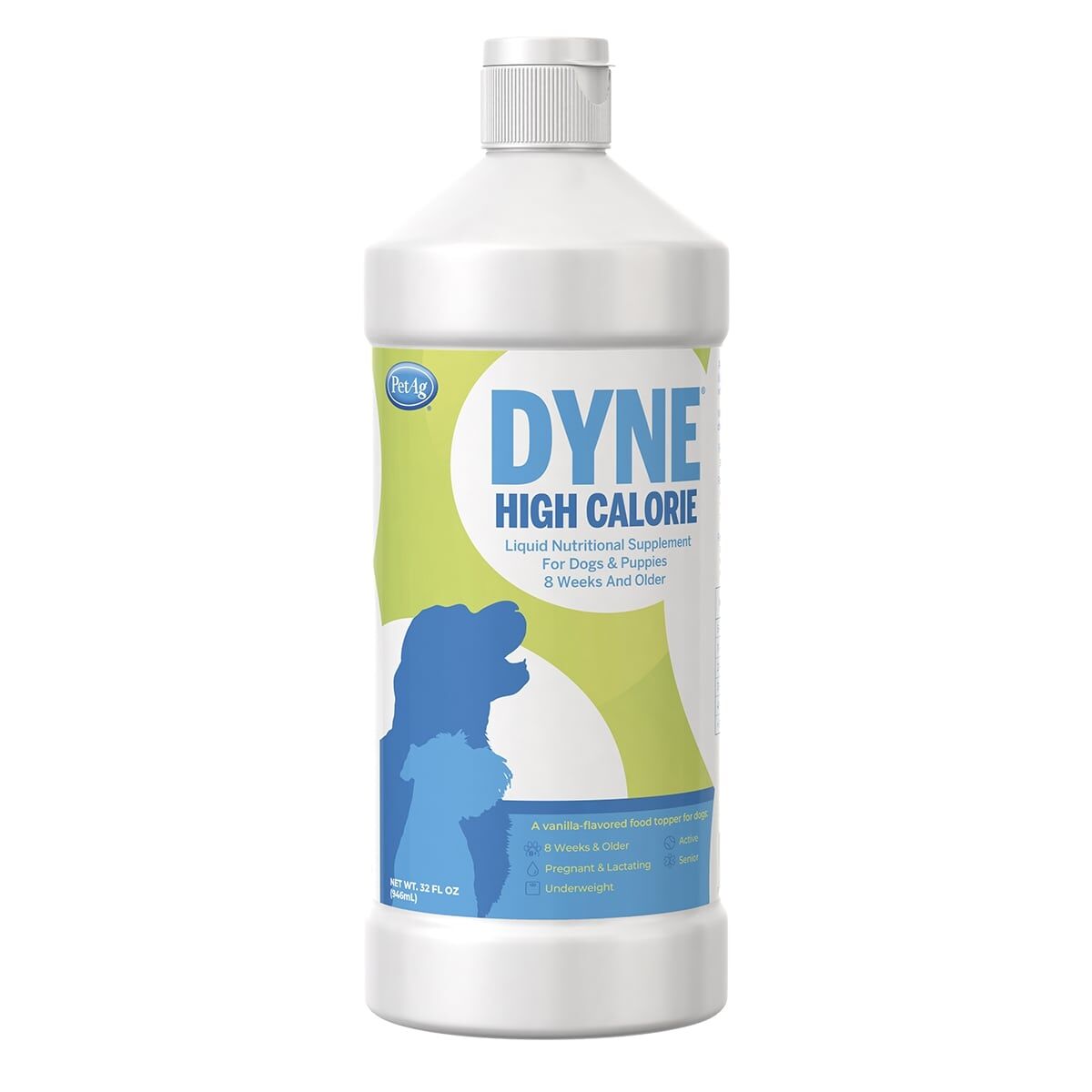 Dyne High Calorie Liquid Nutritional Supplement for Dogs & Puppies 8 Weeks and Older, 32-Oz
