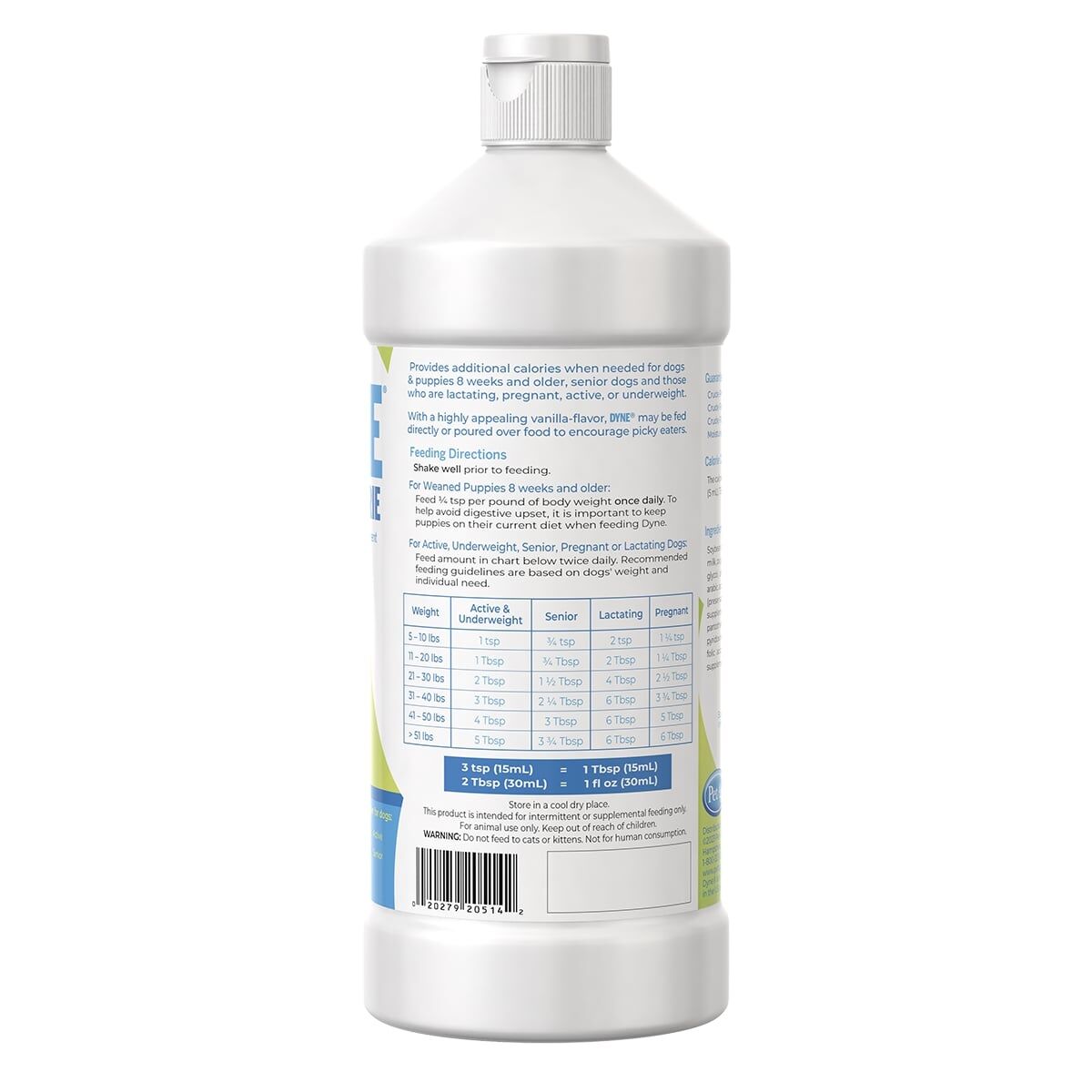 Dyne High Calorie Liquid Nutritional Supplement for Dogs & Puppies 8 Weeks and Older, 32-Oz